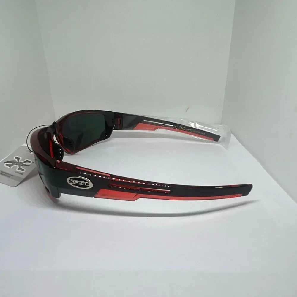 X-Loop Mirrored Wraparound Sport Sunglasses UV400 Protection Durable Streetwear
